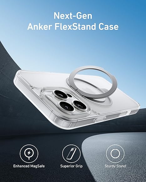 ANKER IPHONE 16 PRO MAX MAGNETIC WITH RING STAND CASE CLEAR A90H1H0C thumbnail 4