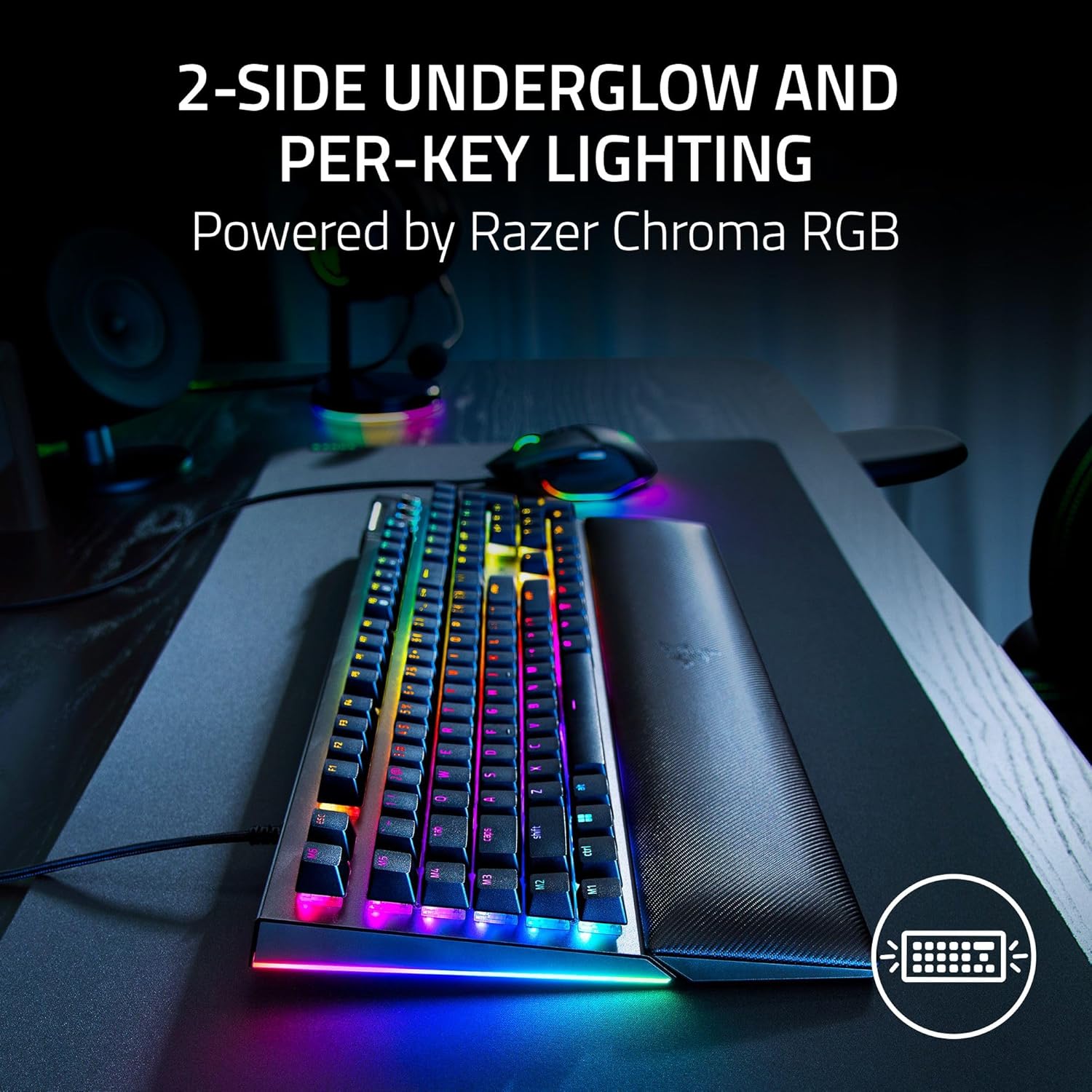 RAZER BLACKWIDOW V4 KEYBOARD YELLOW SWITCH LAYOUT FRML RZ03-04691800-R3M1 thumbnail 4