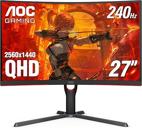 AOC GAMING MONITOR 27 INCH IPS QHD 1440P 240HZ 0.5MS BLACK Q27G3ZE