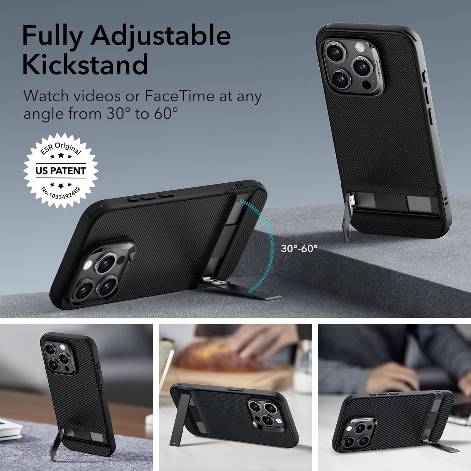 ESR IPHONE 15 PRO MAX BOOST KICKSTAND CASE BLACK thumbnail 3