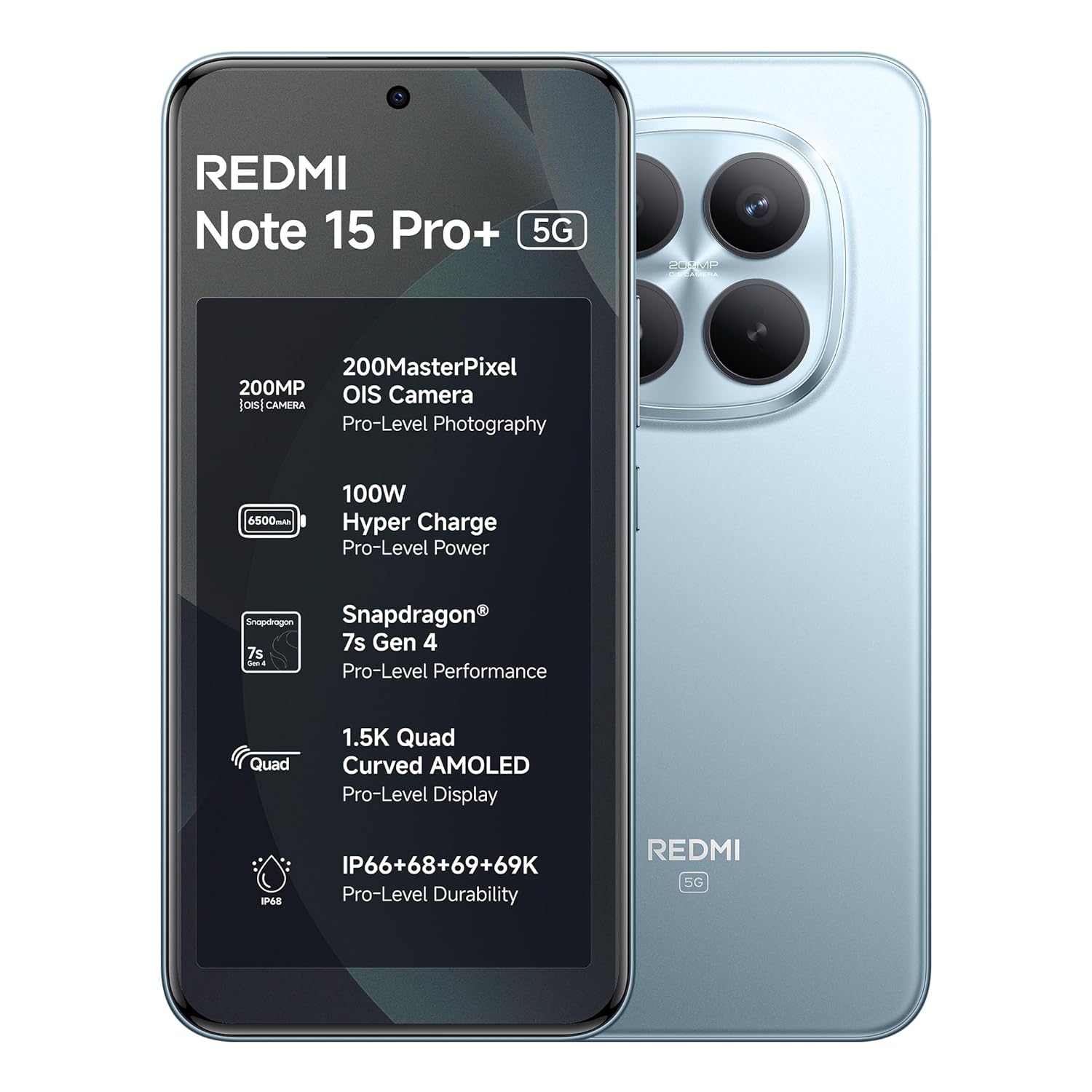 MI REDMI NOTE 15 PRO+ 5G 12GB RAM 512GB ROM GLACIER BLUE thumbnail 2