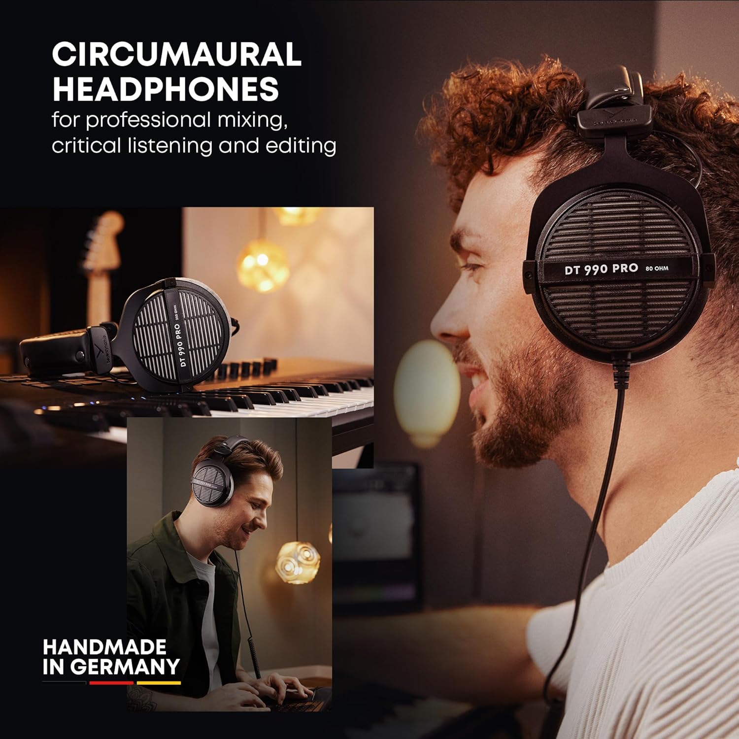 BEYERDYNAMIC DT 990 PRO 80 OHM STUDIO HEADPHONES GREY 718175 thumbnail 5