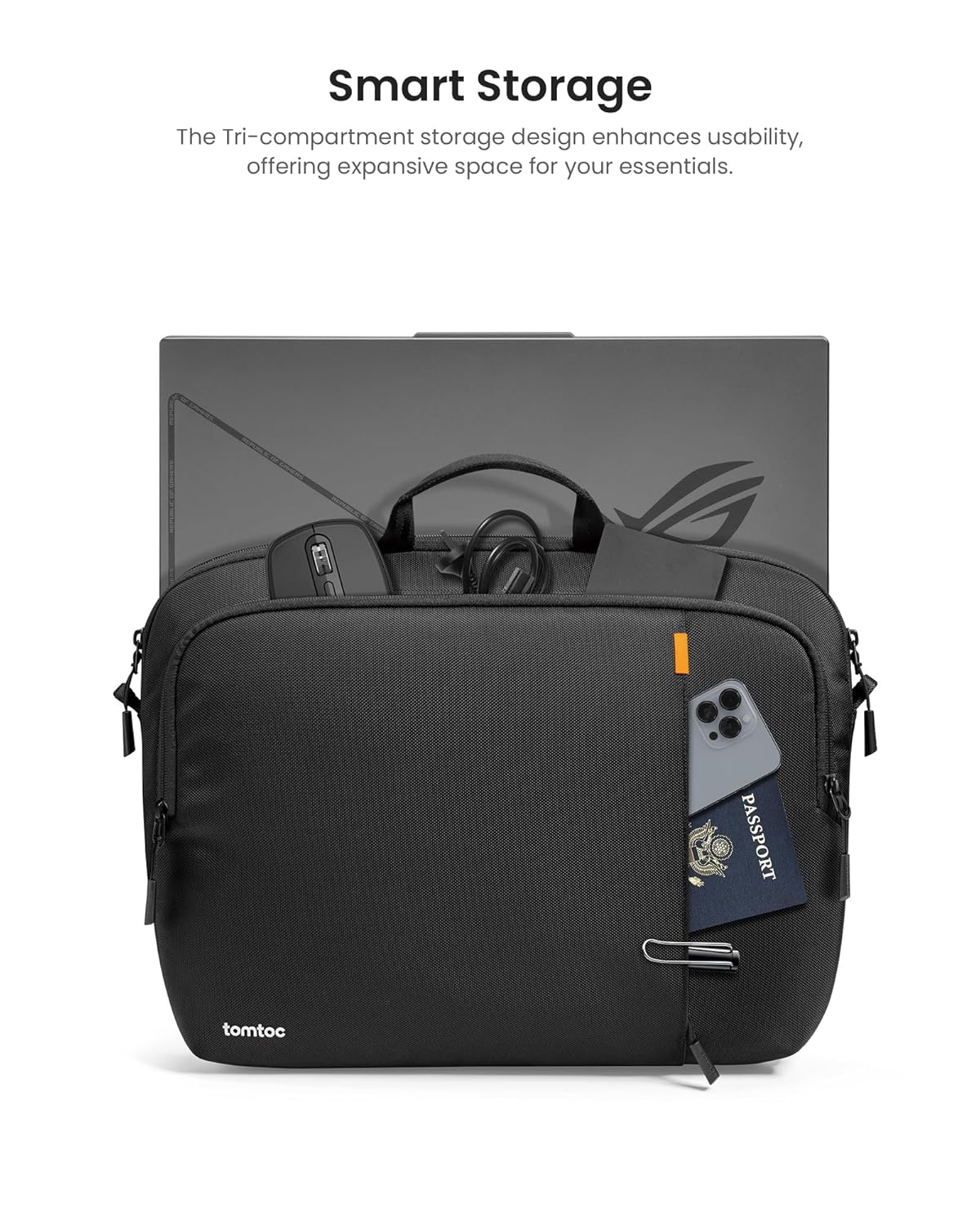 TOMTOC DEFENDER A30 15-16 INCH LAPTOP SHOULDER BAG BLACK A30F2D1 thumbnail 3