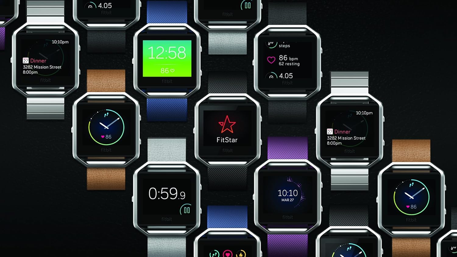 FIT BIT BLAZE PLUM SILVER LARGE FB502SPML-EU thumbnail 5