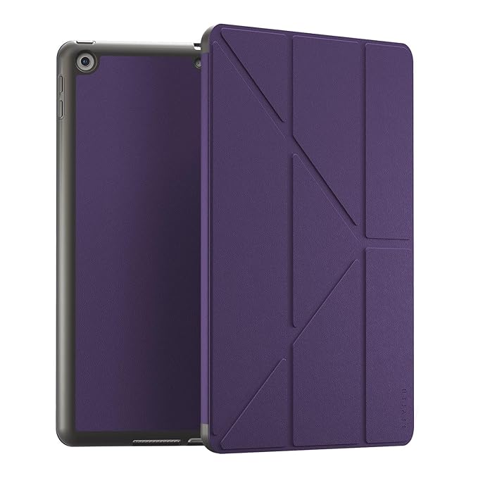 LEVELO IPAD 10.2 INCH ELEGANT HYBRID LEATHER MAGNETIC CASE PURPLE LEVELGAIRPUR