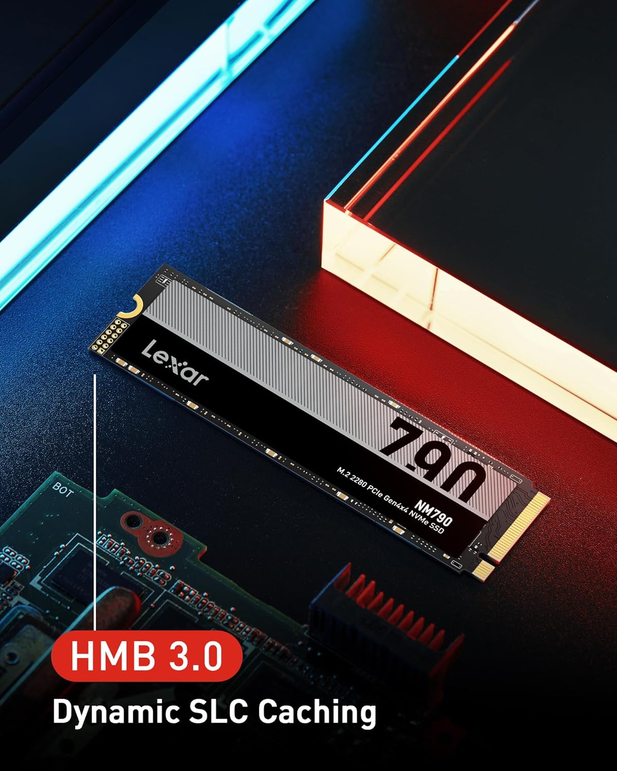 LEXAR NM790 M.2 2280 PCIE GEN4X4 NVME SSD 7400MB/S 2TB LNM790X002T-RNNNG thumbnail 4