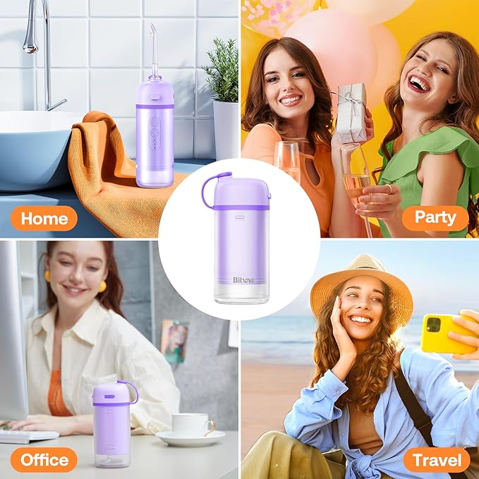 BITVAE WATER FLOSSER P1 CORDLESS PORTABLE MINI ORAL IRRIGATOR WHITE BV-P1 thumbnail 6