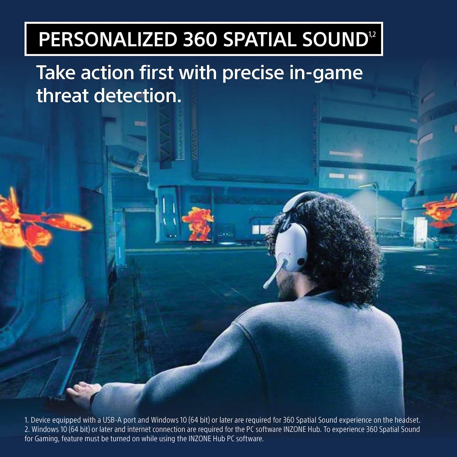 SONY INZONE H9 WIRELESS NOISE CANCELING GAMING HEADSET PS5 WHITE WH-G900N thumbnail 4