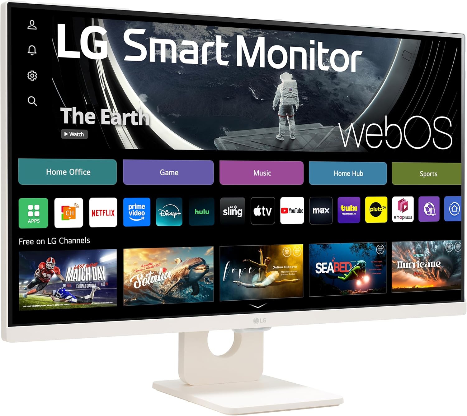 LG 27 INCH FHD IPS MONITOR WITH SLIM DESIGN THINQ CONTROL PANEL MAGIC REMOTE 27U511SA-W thumbnail 3