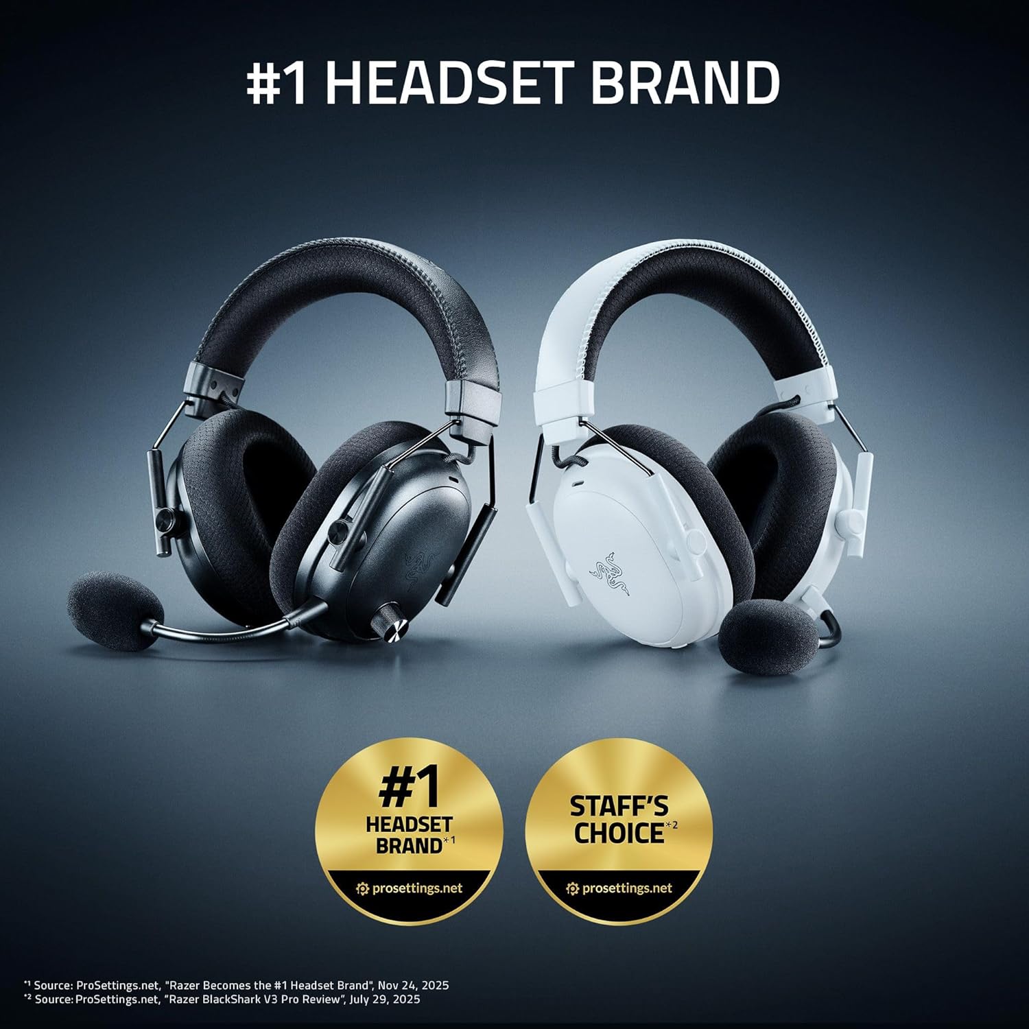 RAZER BLACK SHARK V3 PRO WIRELESS 7.1 GAMING HEADSET FOR PLAYSTATION BLACK RZ04-05400500-R3G thumbnail 5