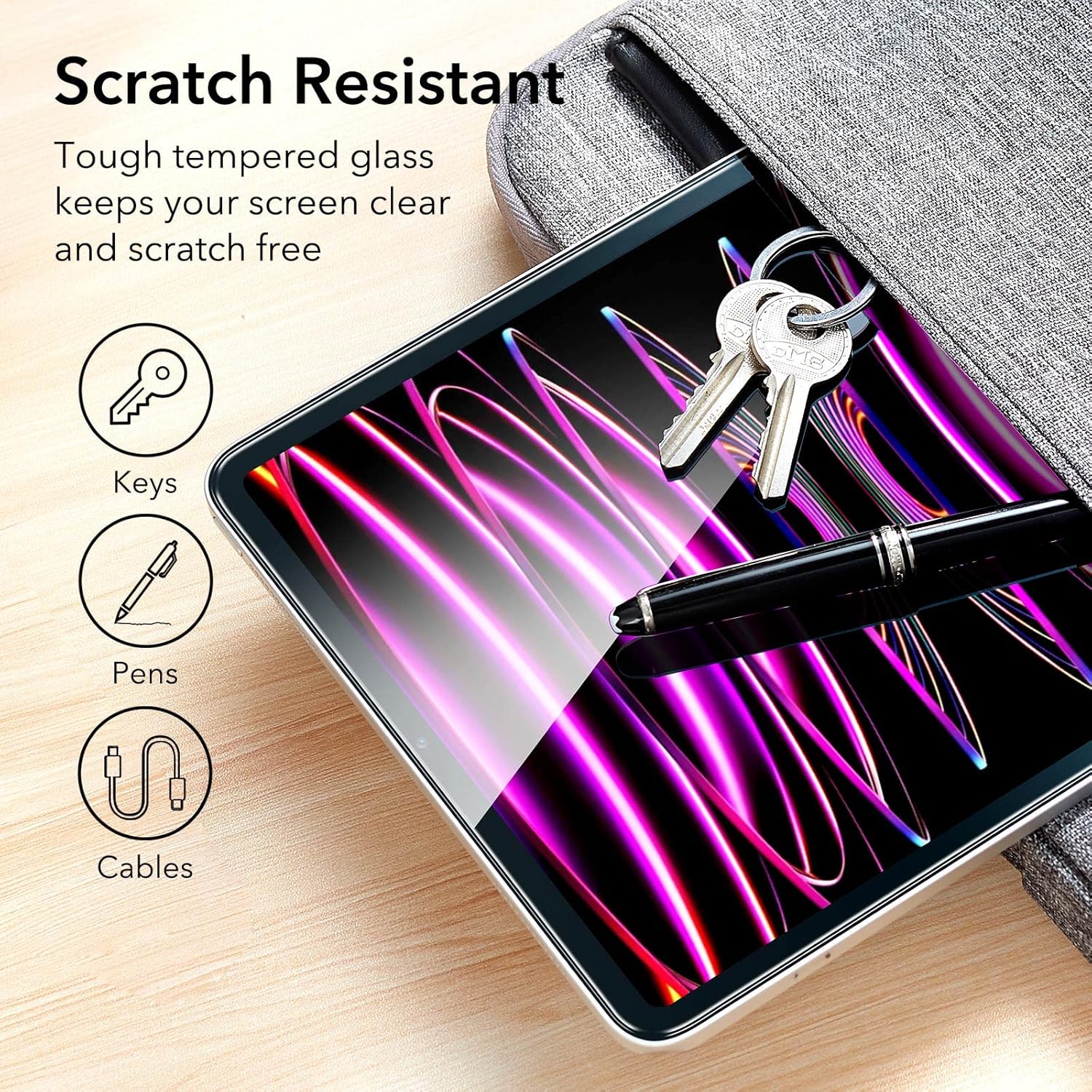 ESR IPAD PRO 12.9 INCH 3X GLASS SCREEN PROTECTOR CLEAR thumbnail 5