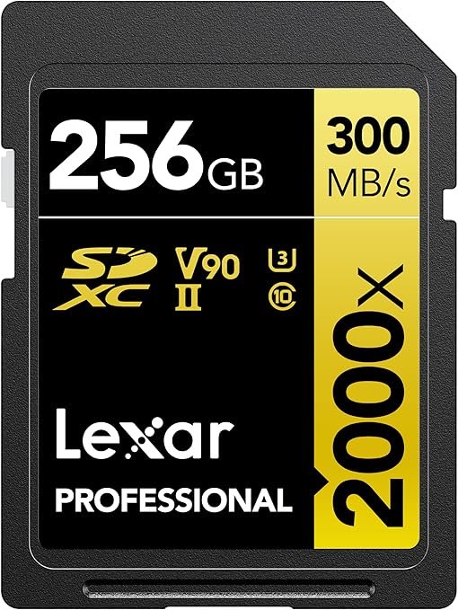 LEXAR PROFESSIONAL 2000X SDHC/SDXC UHS-II CARDS 300MBPS-256GB LSD2000256G-BNNNG