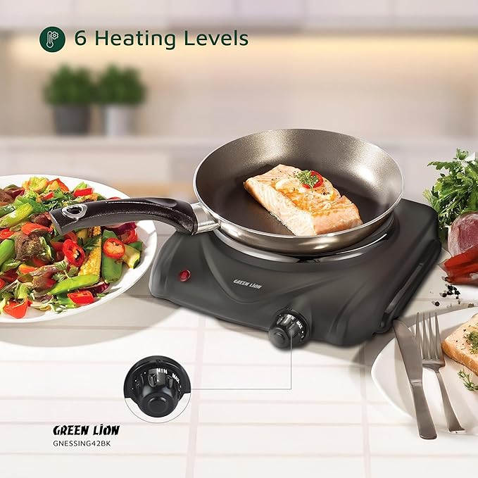 GREEN LION ELECTRIC STOVE SINGLE HOT PLATE BLACK GNESSING42BK thumbnail 5