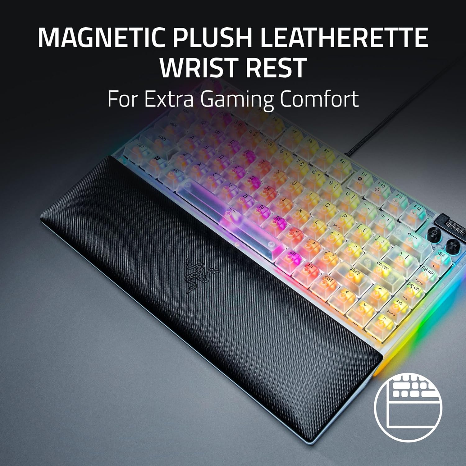 RAZER BLACKWIDOW V4 75% PHANTOM WHITE HOT-SWAP ENABLED MECHANICAL GAMING KEYBOARD RZ03-05003500-R3M1 thumbnail 8