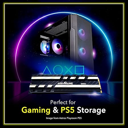 ADDLINK G55H M2 2280 PCIE GEN5 NVME GEN 5X4 1TB SSD WITH HEATSINK BLACK AD1TBG55HM2P thumbnail 5