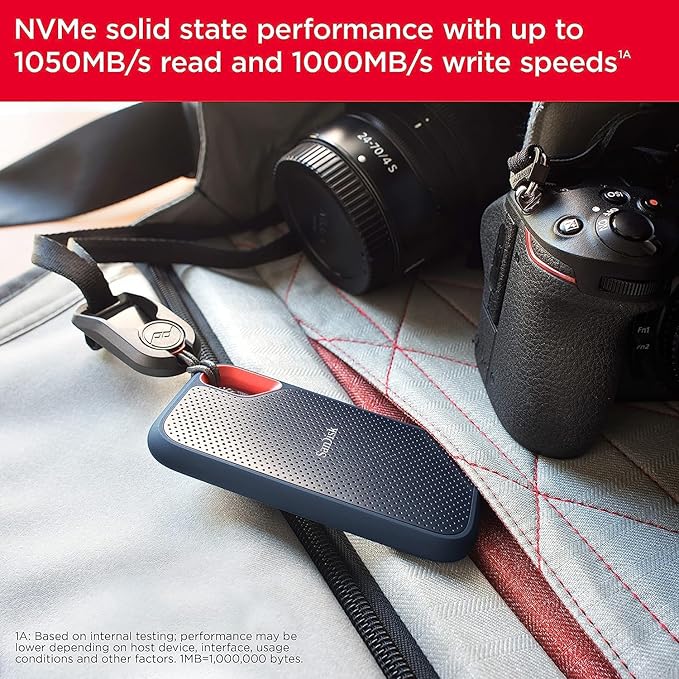 SANDISK EXTREME 2TB PORTABLE SSD UP TO 1050 MBS SDSSDE61-2T00-G25 thumbnail 4