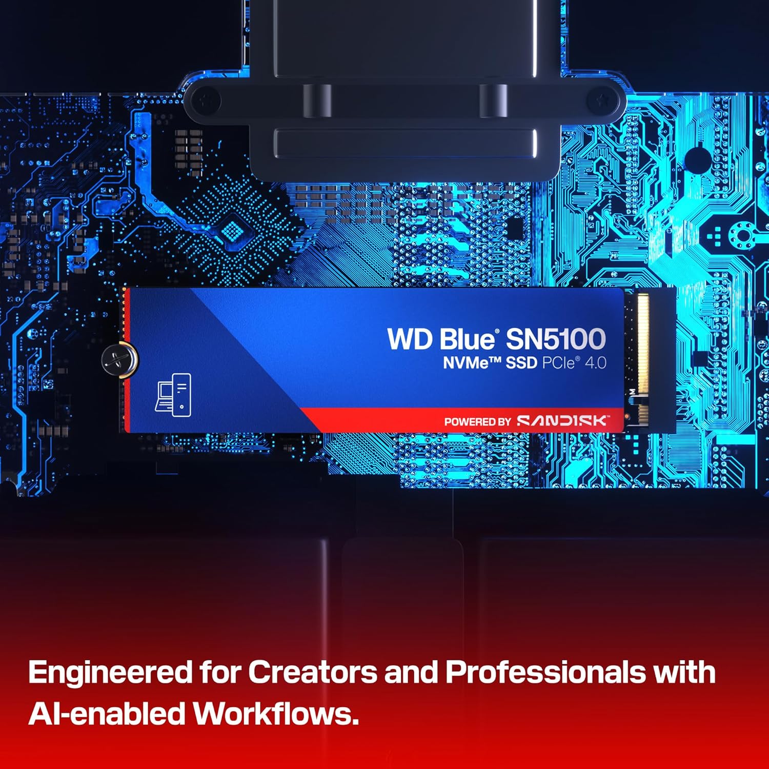 WD BLUE INTERNAL SSD 1TB SN5100 M.2 NVME 2280 PCIE 4.0 7100MB/S WDS100T5B0E thumbnail 8