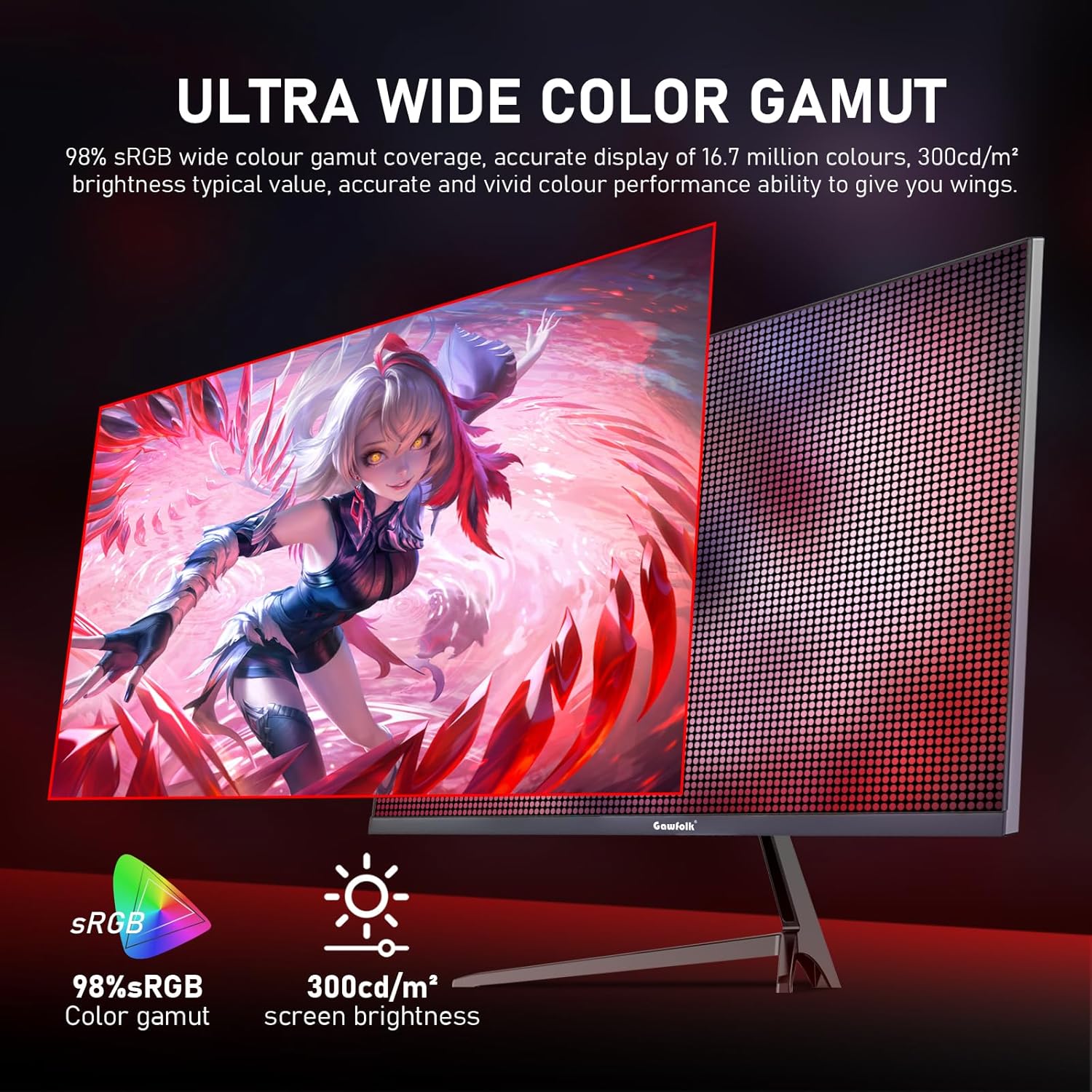 GAWFOLK 49 INCH 5K 165HZ 5120*1440 CURVE VA PANEL MONITOR BLACK GF490C thumbnail 5