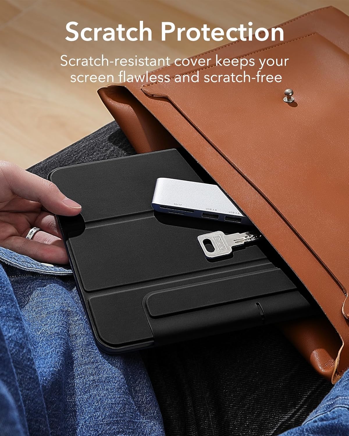 ESR ASCEND TRIFOLD CASE COMPATIBLE WITH IPAD AIR 13 2024 PRO 12.9 (6TH/5TH GEN) FROSTED BLACK thumbnail 9