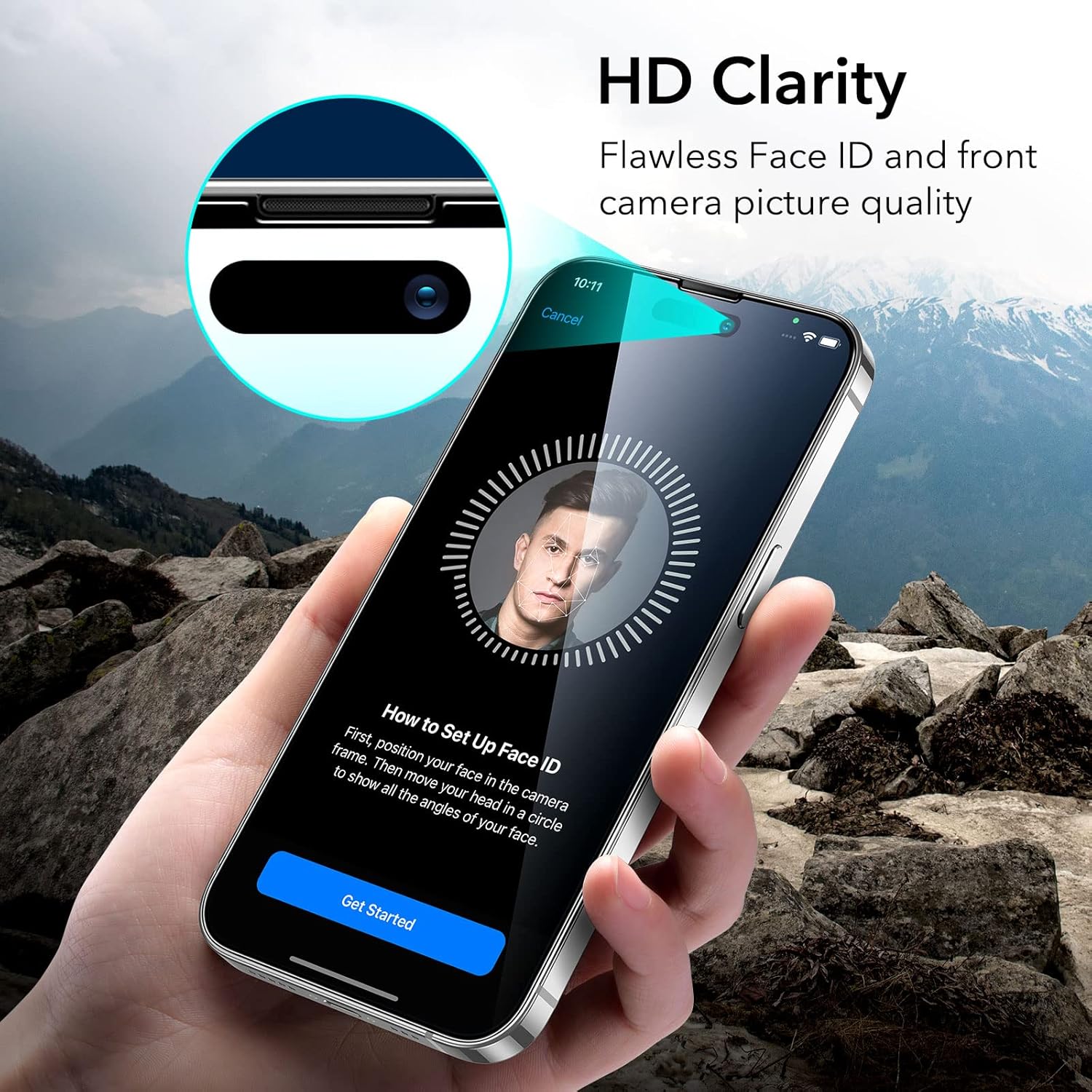 ESR IPHONE 14 PRO GLASS SCREEN PROTECTOR PRIVACY (2 PACK) thumbnail 7