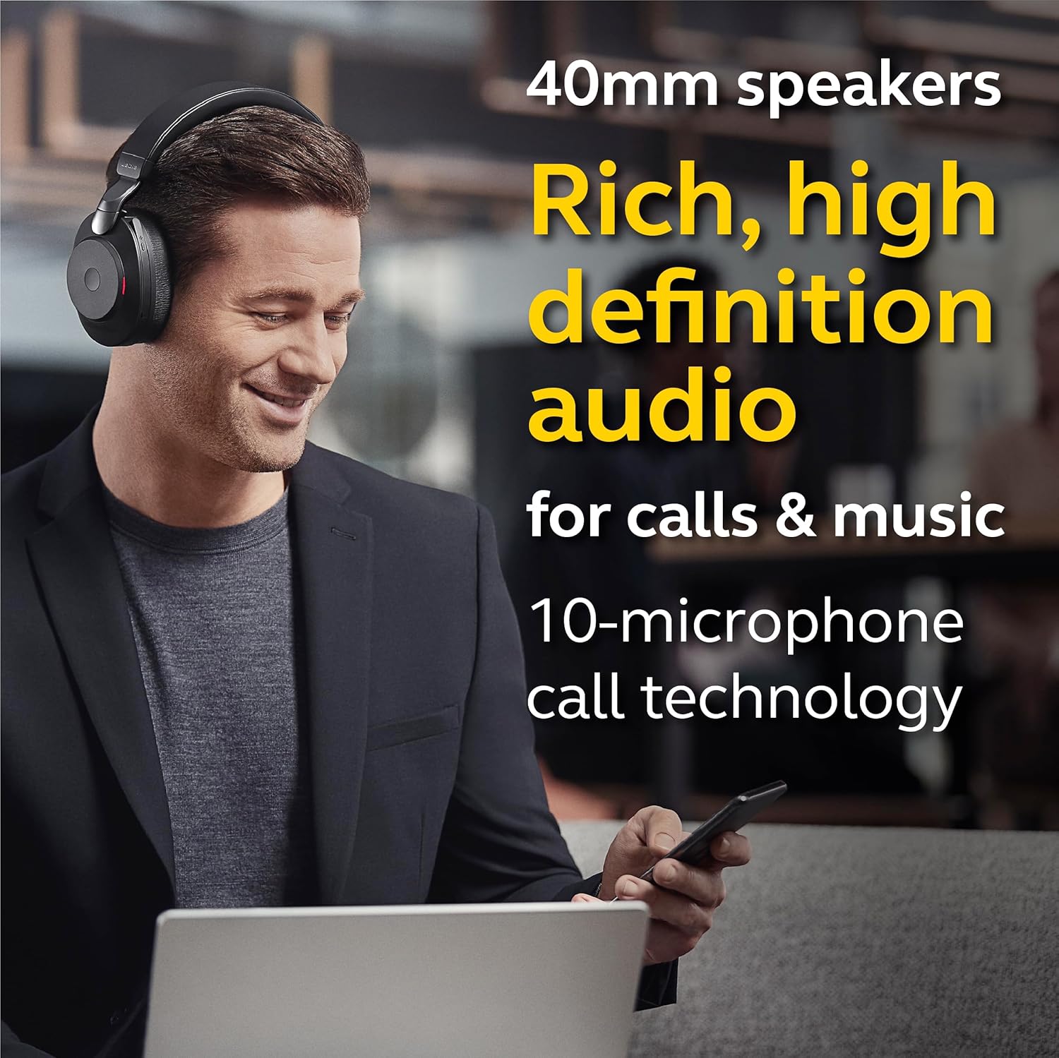 JABRA EVOLVE 2 85 LINK 380/390C MS STEREO WITH STAND BALACK 28599-999-889 thumbnail 4