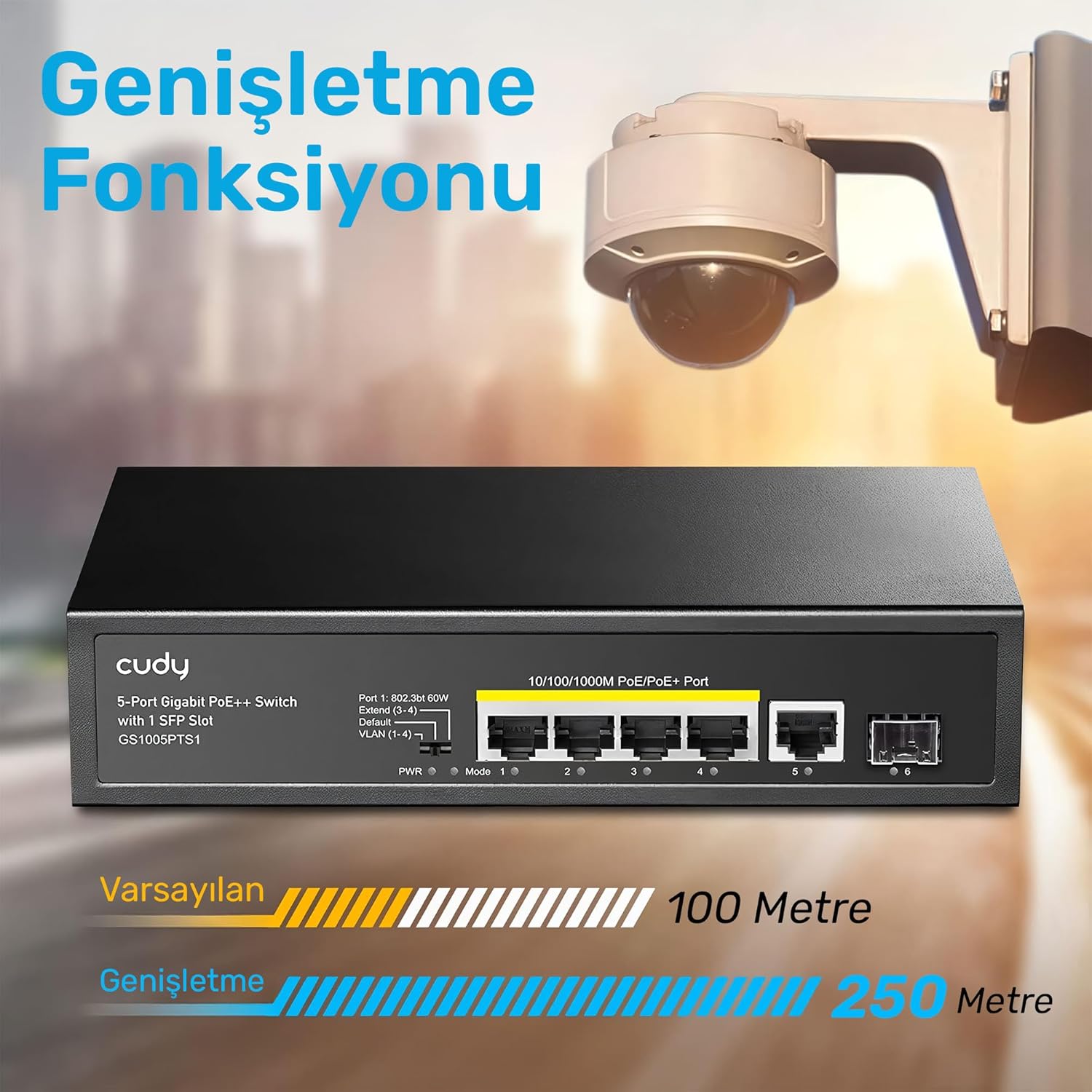 CUDY GS1005P 5 PORT GIGABIT ETHERNET UNMANAGED POE+ SWITCH GS1005P thumbnail 6