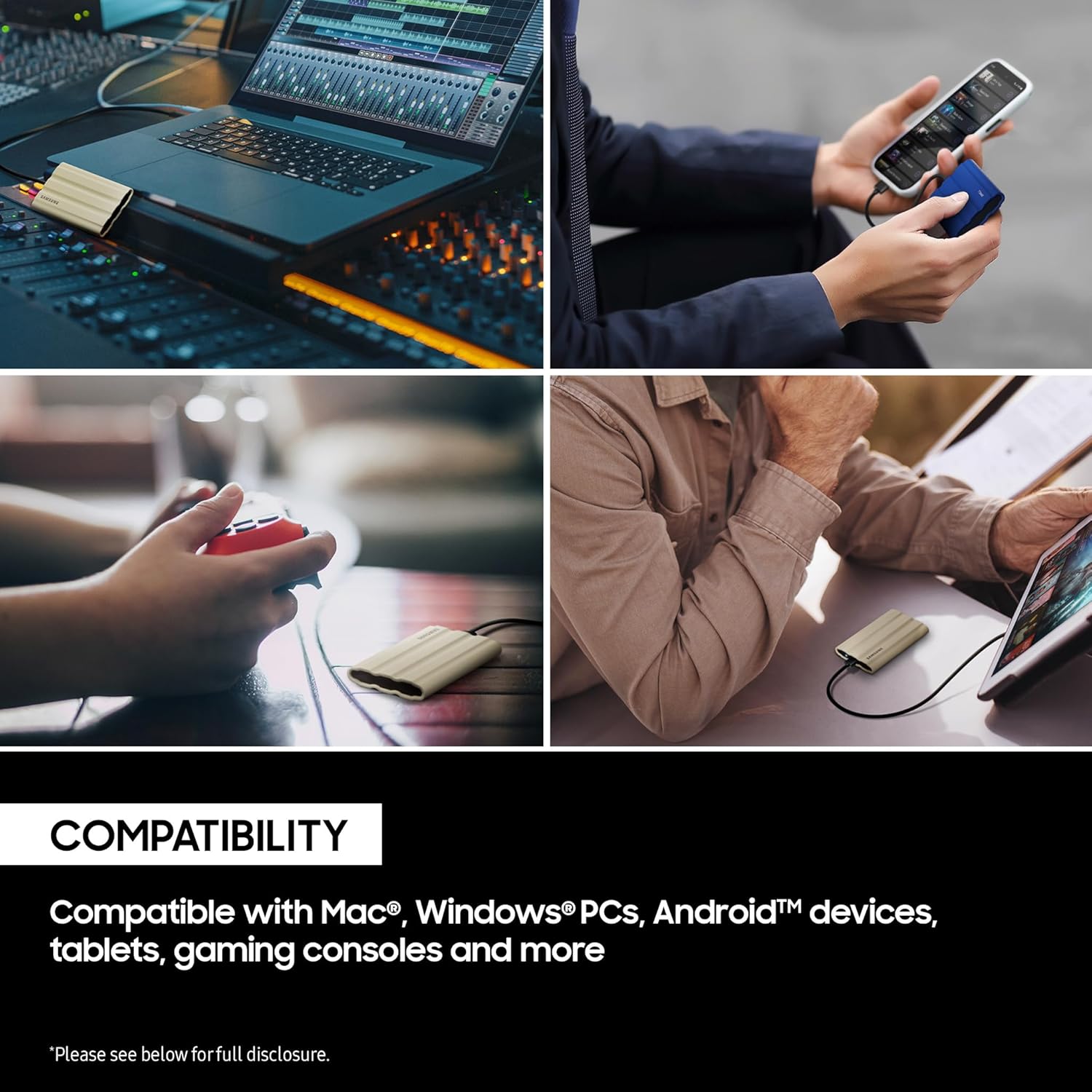 SAMSUNG PORTABLE SSD T7 SHIELD 1TB 6MU-PE1T0K/WW thumbnail 3