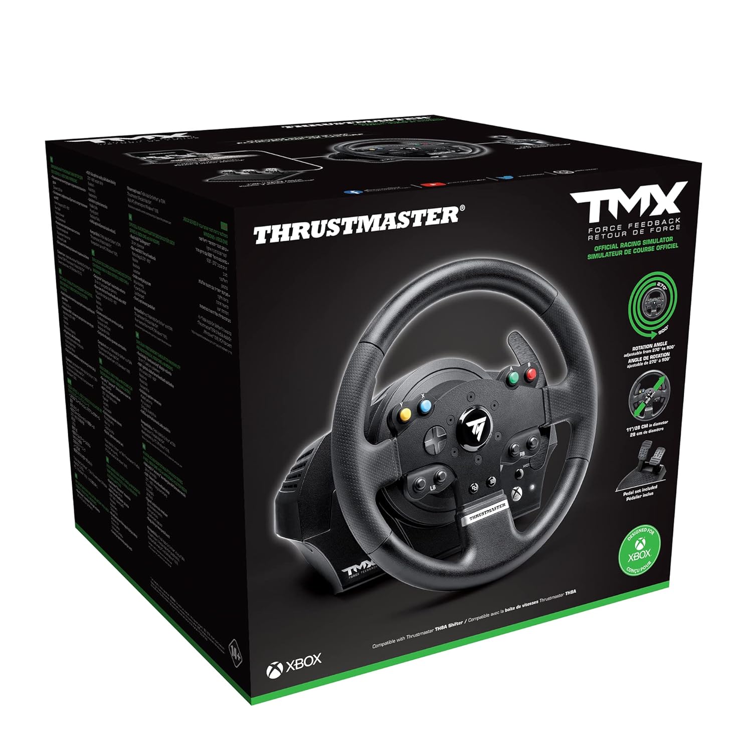 THRUSTMASTER TMX STEERING WHEEL AND PEDALS FOR PC XBOX ONE BLACK-TM-WHL-TMX-FFB thumbnail 10