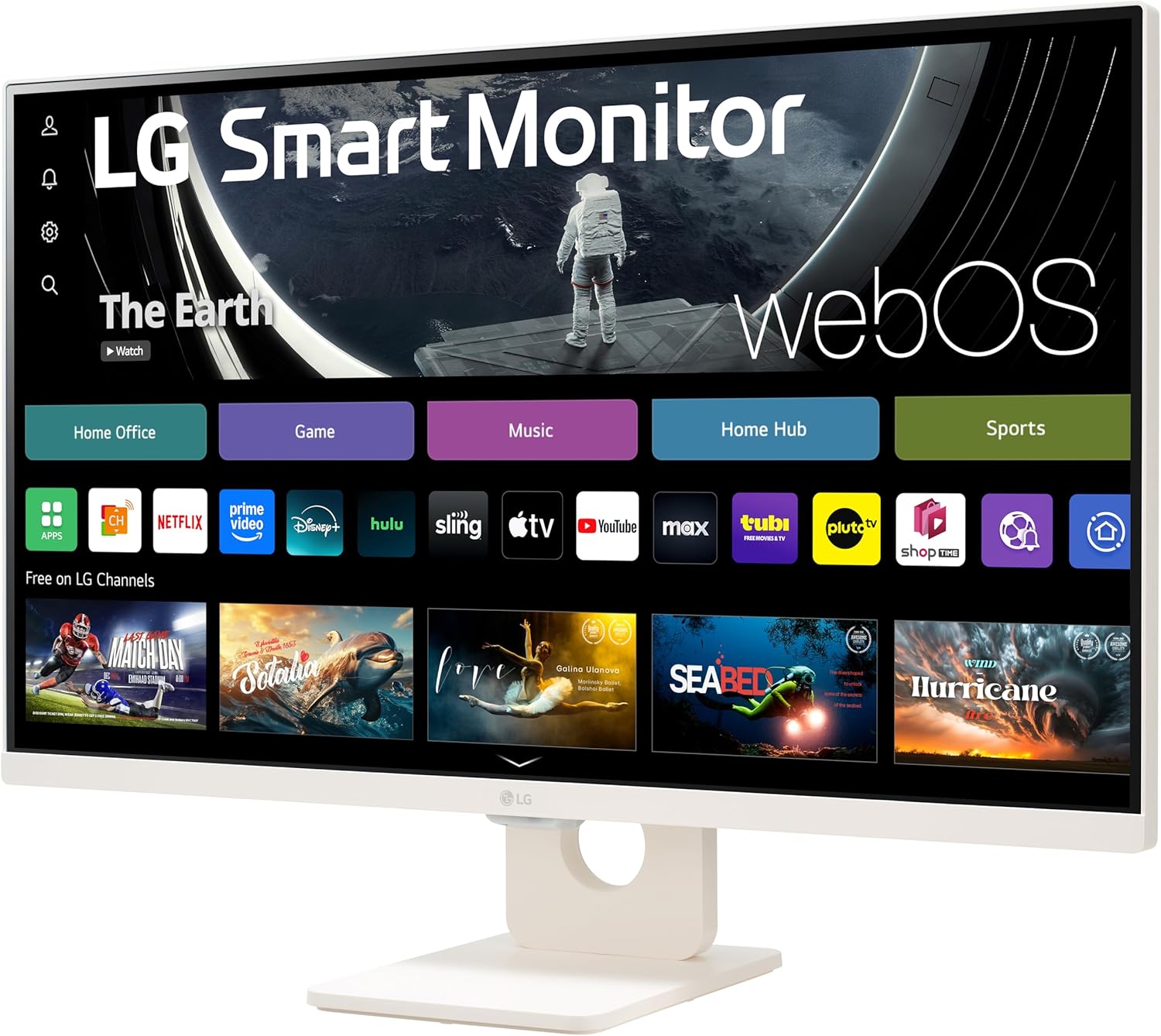 LG 27 INCH FHD IPS MONITOR WITH SLIM DESIGN THINQ CONTROL PANEL MAGIC REMOTE 27U511SA-W thumbnail 4