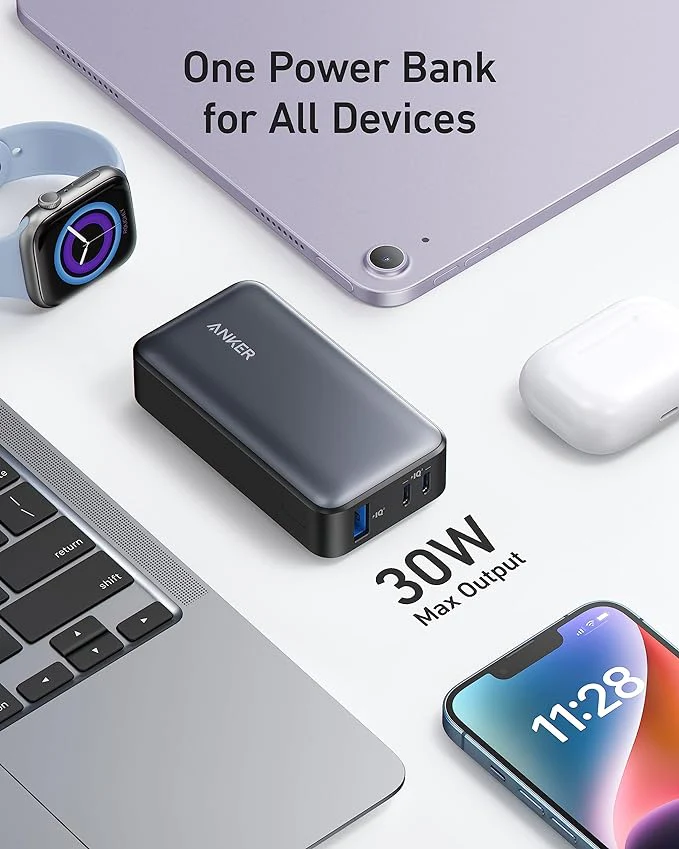 ANKER 533 POWERCORE 30W 10000MAH POWER BANK BLACK A1256H12 thumbnail 3
