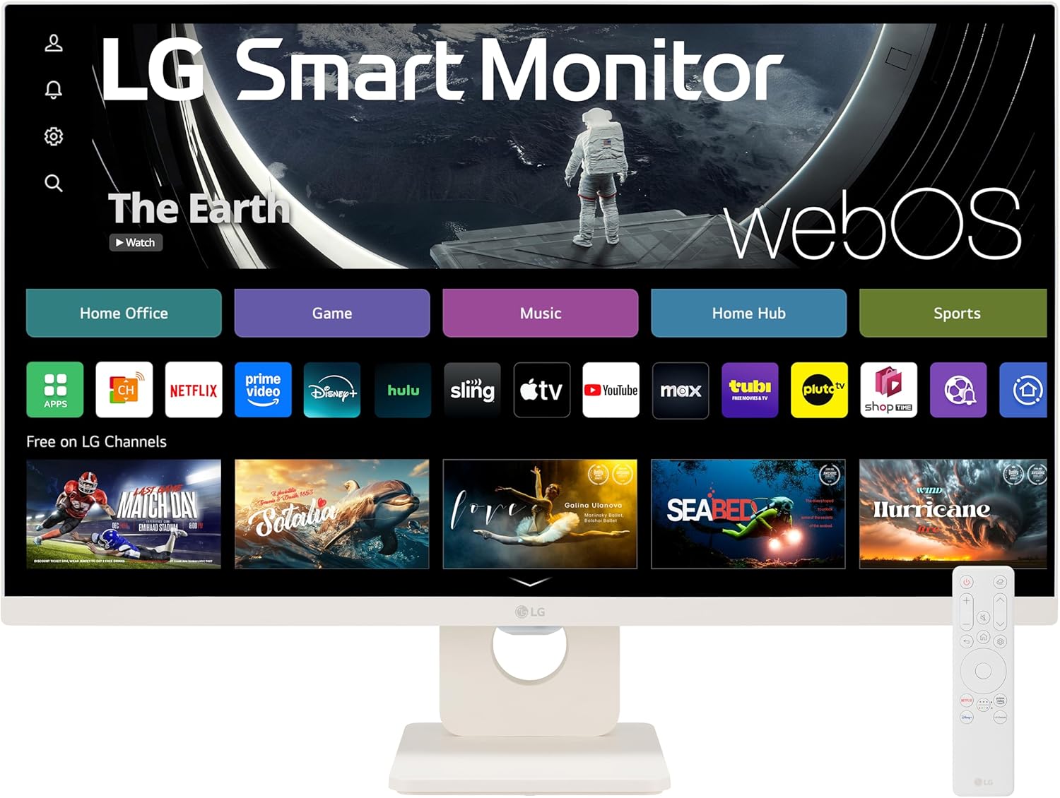 LG 27 INCH FHD IPS MONITOR WITH SLIM DESIGN THINQ CONTROL PANEL MAGIC REMOTE 27U511SA-W thumbnail 7