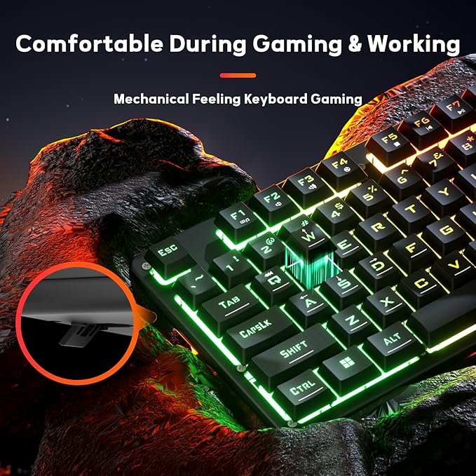 REDRAGON NETHERBANE RGB WIRED GAMING MEMBRANE KEYBOARD BLACK K521-RGB thumbnail 3