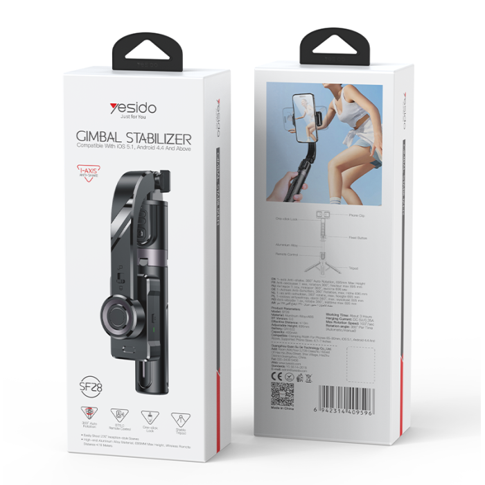 YESIDO GIMBAL STABILIZER BLACK SF28 thumbnail 5