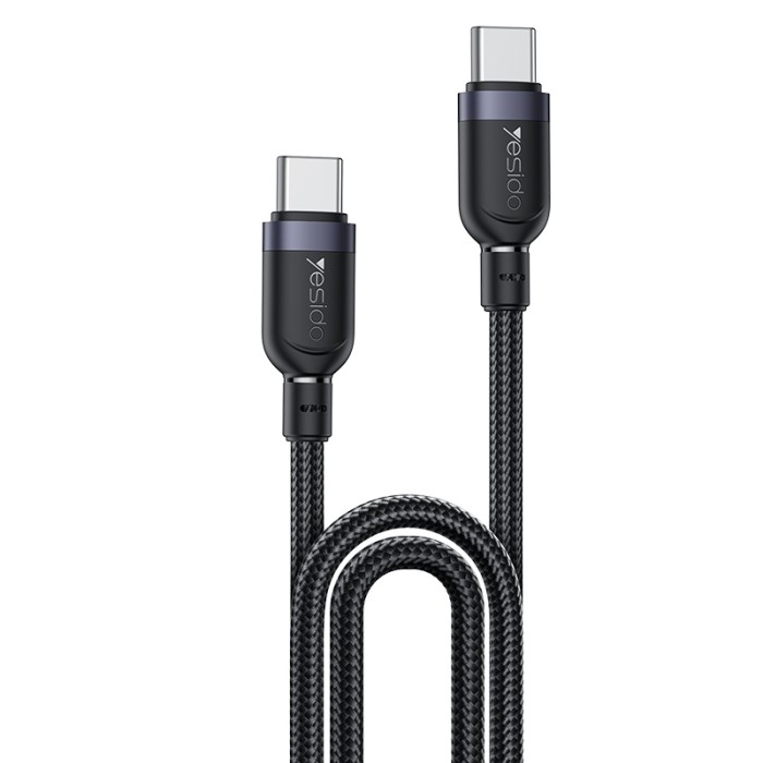 YESIDO 60W USB-C TO USB-C CABLE 2M BLACK CA192