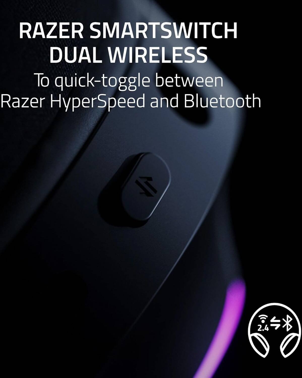 Razer Barracuda X Chroma Wireless Gaming Headset (Black, RZ04-05220100-R3M1) - 7.1 Surround Sound and RGB Lighting thumbnail 7