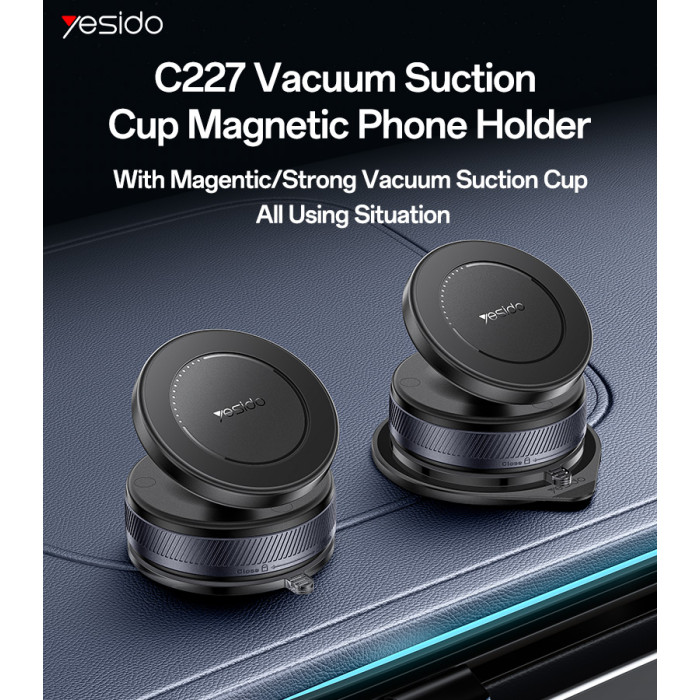 YESIDO MAGNET WIRELESS VACUUM SUCTION CUP BLACK C310 thumbnail 5