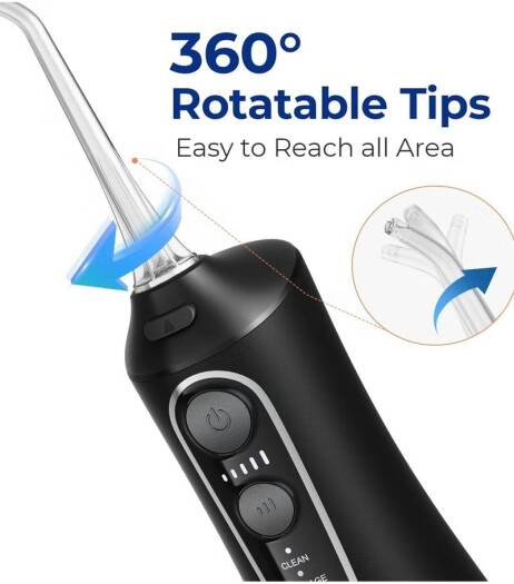 BITVAE CORDLESS ORAL CARE IRRIGATOR BLACK GOLD BV-C6 thumbnail 3