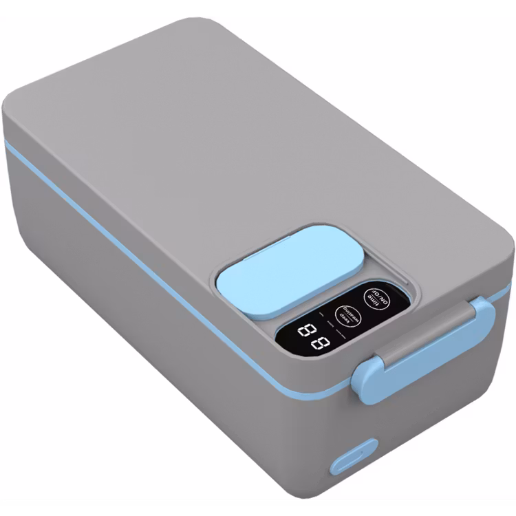 POWEROLOGY LUMO PORTABLE HEATED LUNCH BOX GREY BLUE PLBF818GYBL thumbnail 2