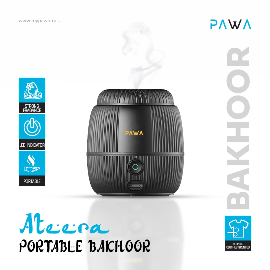 PAWA ATEERA PORTABLE BAKHOOR BLACK PW-BKPTDF10-BK thumbnail 6