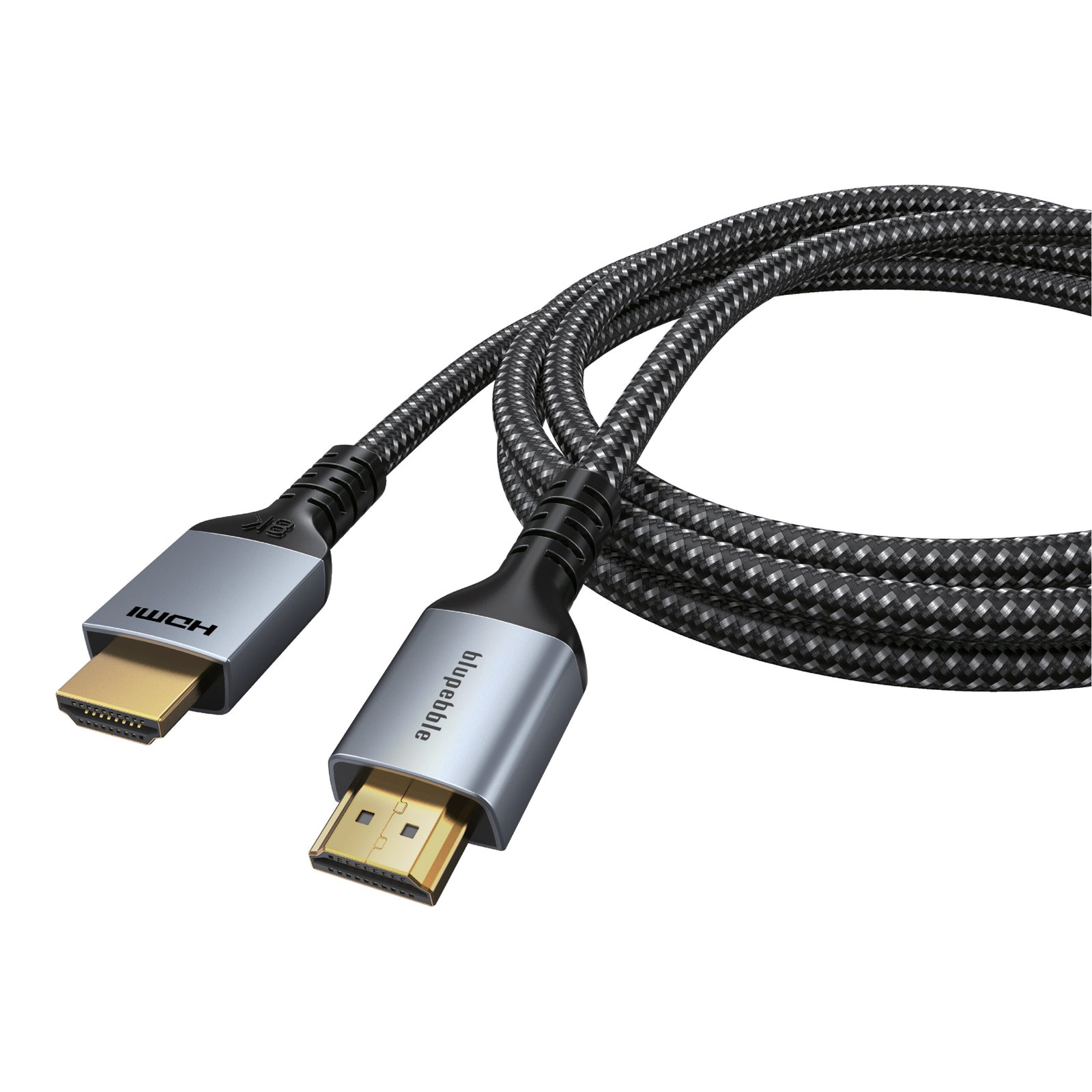 BLUPEBBLE 8K PREMIUM HDMI 2.1 CABLE ALUMINUM HOUSING SUPPORT 8K/60HZ BLACK thumbnail 8