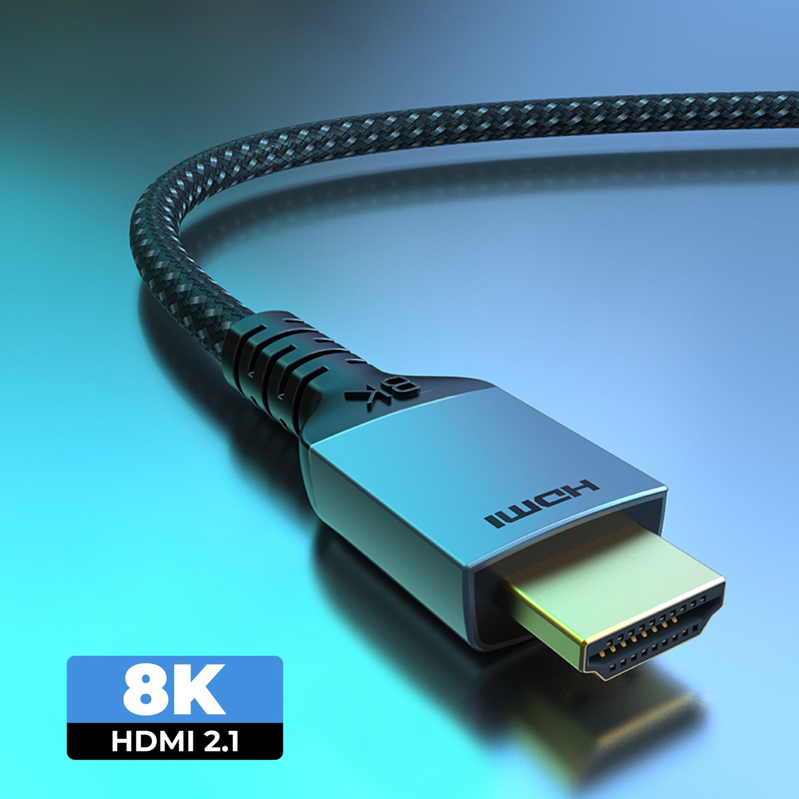 BLUPEBBLE 8K PREMIUM HDMI 2.1 CABLE ALUMINUM HOUSING SUPPORT 8K/60HZ BLACK thumbnail 7
