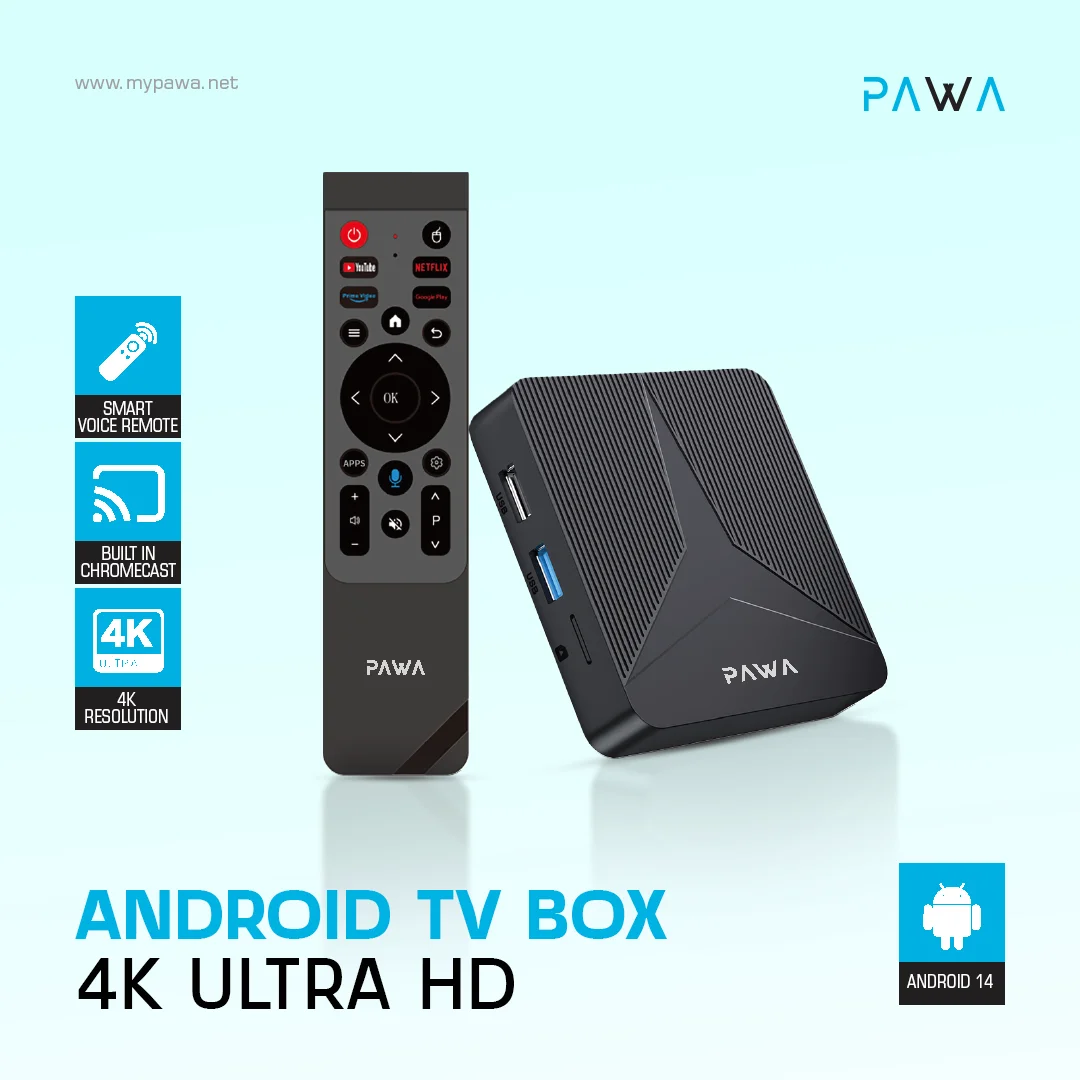 PAWA ANDROID TV BOX 4K ULTRA HD BLACK PW-ATVBX44-BK thumbnail 4