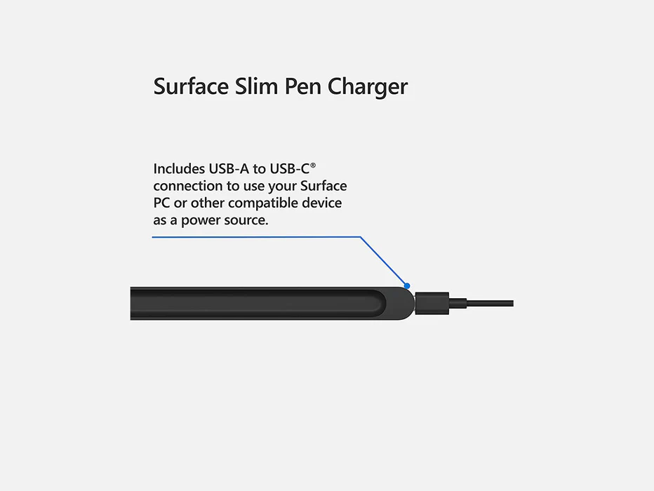MICROSOFT SURFACE SLIM PEN CHARGER BLACK 8X3-00005 thumbnail 3