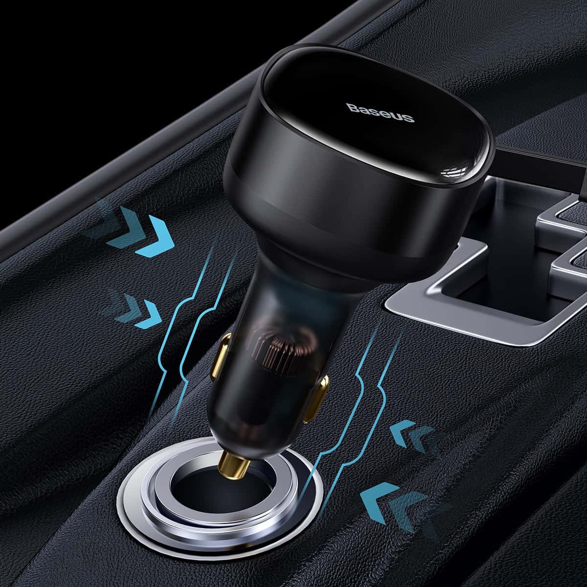 BASEUS ENJOYMENT RETRACTABLE 2 IN 1 TYPE C TO TYPE C 33W CAR CHARGER thumbnail 3