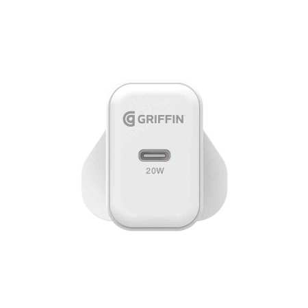 GRIFFIN 20W POWER BLOCK USB-C PD WALL CHARGER WHITE