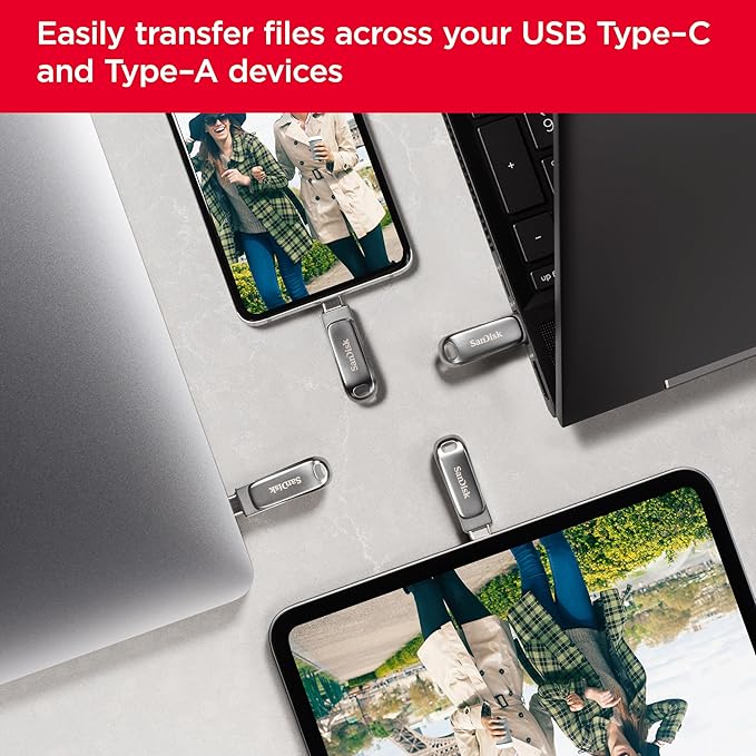 SANDISK ULTRA 512GB DUAL DRIVE LUXE TYPE C USB UP TO 400MBS SDDDC4-512G-G46 thumbnail 3