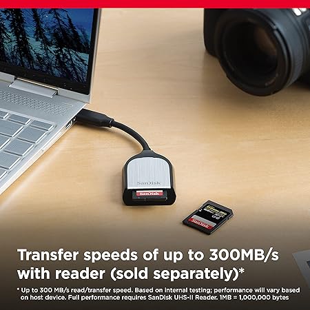 SANDISK EXTREME PRO SDXC UHS-II CARD 256GB 300MB/S 4K SDSDXDK-256G-GN4IN thumbnail 7