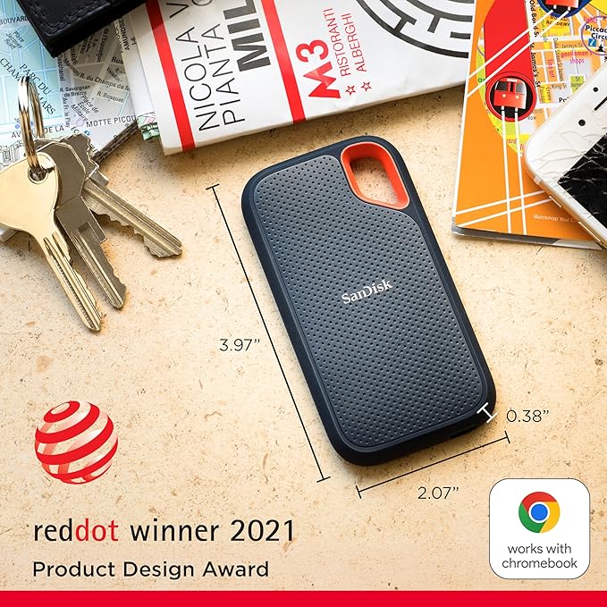 SANDISK EXTREME PORTABLE SSD 4TB 1050MB/S SDSSDE61-4T00-G25 thumbnail 2