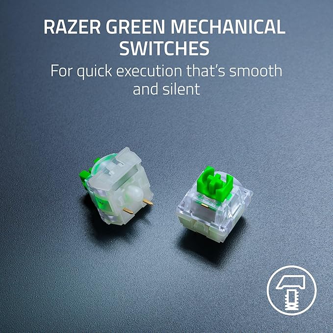 RAZER BLACKWIDOW V4 X MECHANICAL GAMING KEYBOARD GREEN SWITCHES MINECRAFT EDITION RZ03-04704100-R3M1 thumbnail 3
