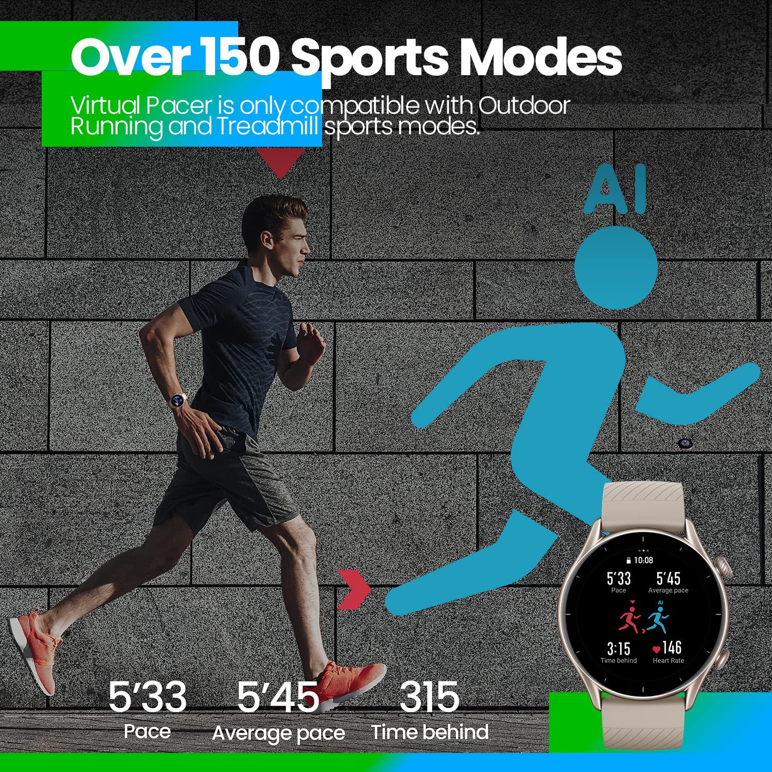 AMAZFIT GTR3 SMART WATCH MOONLIGHT GRAY thumbnail 6
